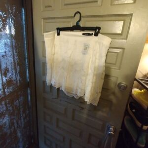 Apt9 White Layered Circle Skirt